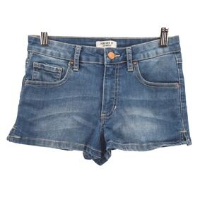 Forever 21 Denim‎ Shorts Blue Distressed Cutoff Casual Women Size 24 XS Festival